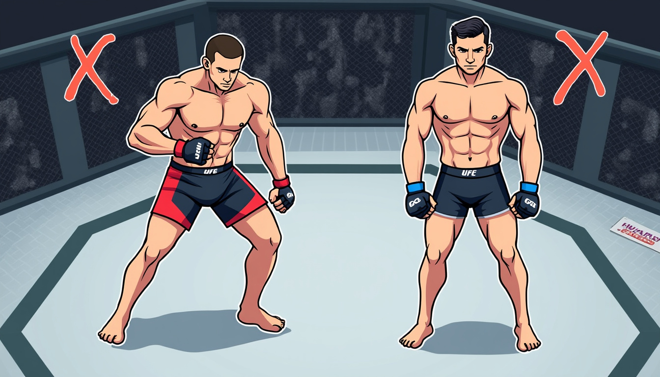 Pratiquant débutant corrigeant sa garde avec l'aide de son coach en salle de MMA